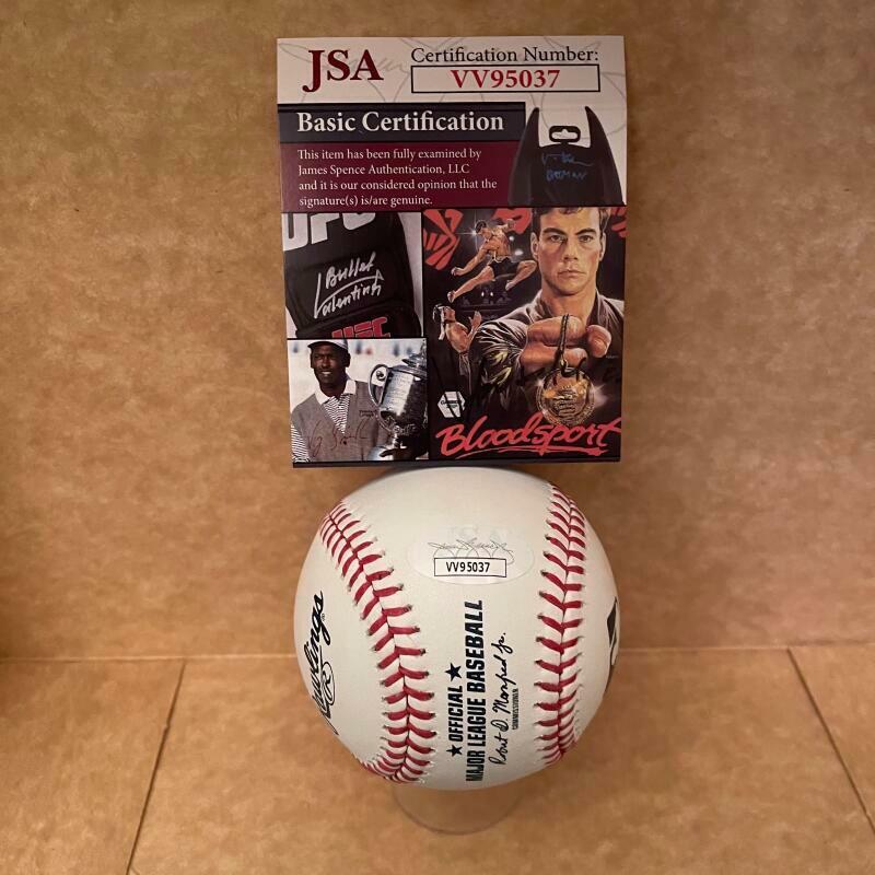KEITH HERNANDEZ MLB DEBUT 8/30/74 SIGNED AUTOGRAPHED ML BASEBALL  JSA VV95037