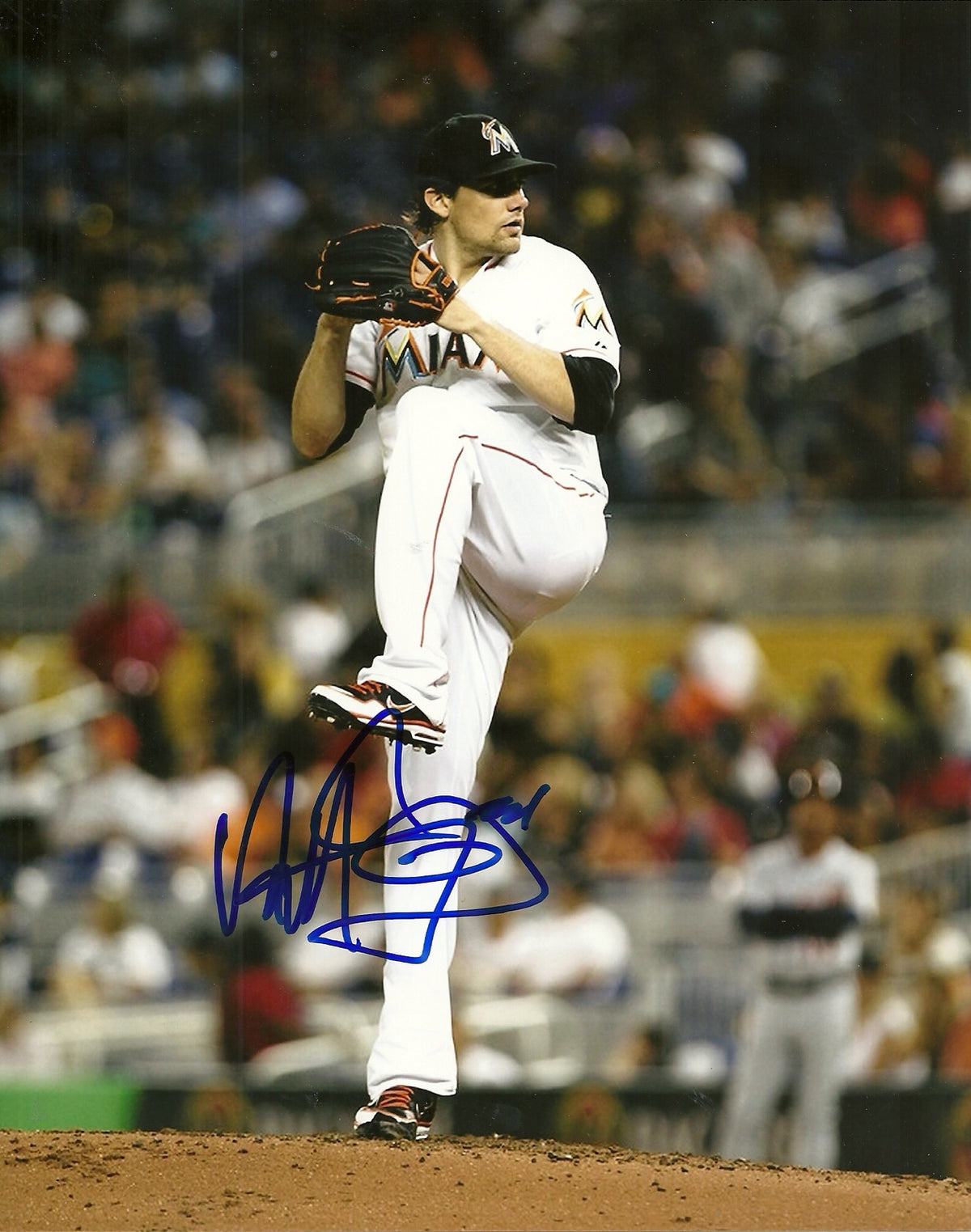 NATE EOVALDI MIAMI MARLINS SIGNED AUTO 8x10 PHOTO W/COA