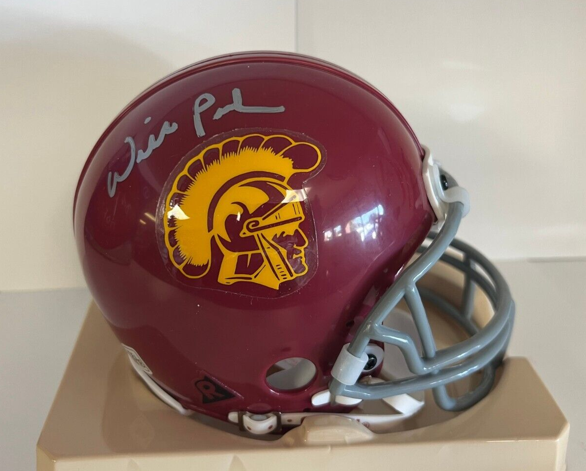 WILL POOL USC TROJANS SIGNED AUTOGRAPHED MINI HELMET W/COA