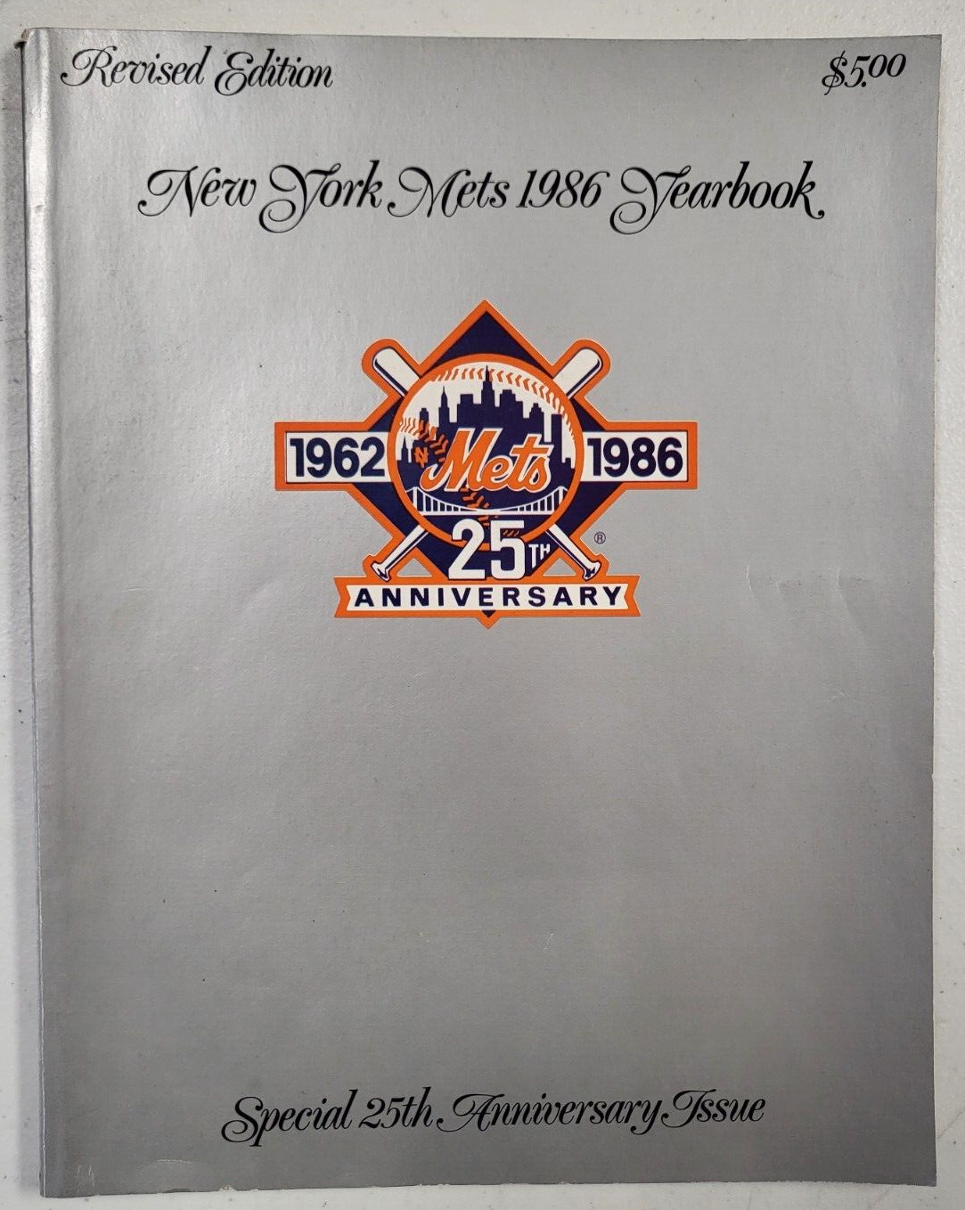 VINTAGE MLB BASEBALL 1986 NEW YORK METS 1962-1986 25TH ANNIVERSARY PROGRAM RARE