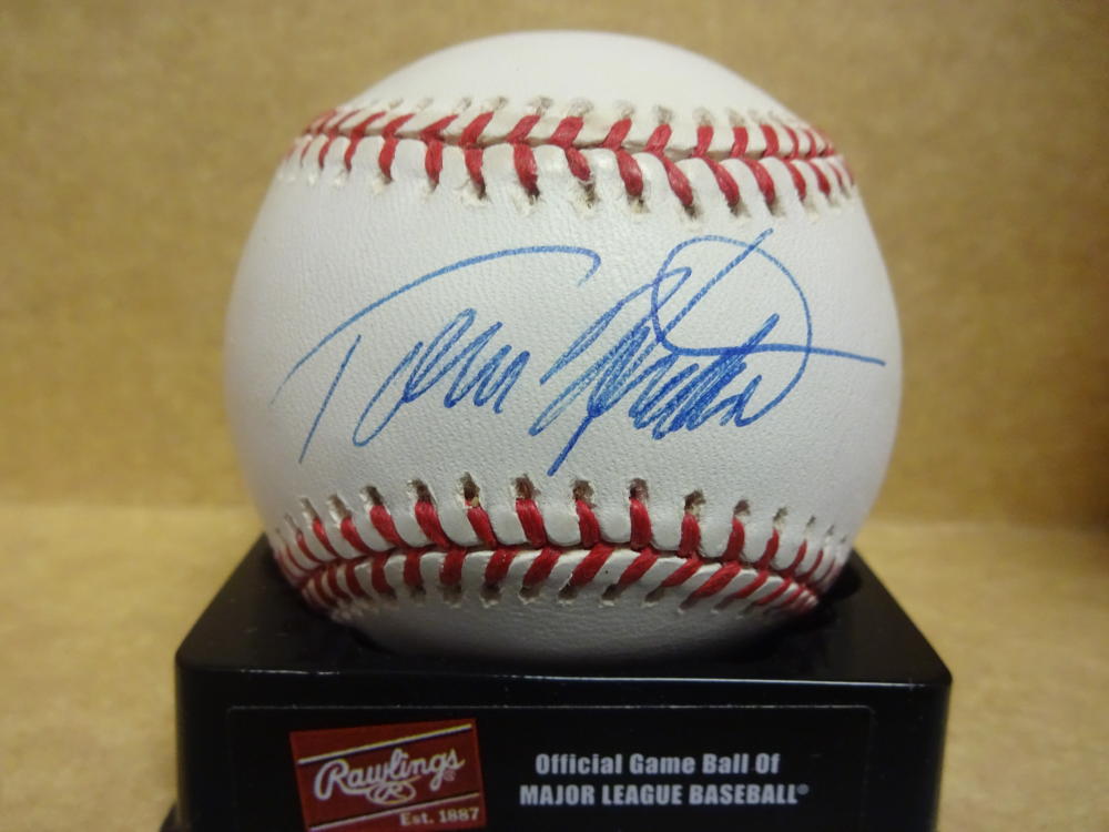TOMMY HUTTON PHILADELPHIA PHILLIES SIGNED N.L. BASEBALL W/COA