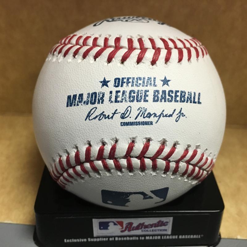 LEWIS BRINSON MILWAUKEE BREWERS M.L. SIGNED BASEBALL W/COA