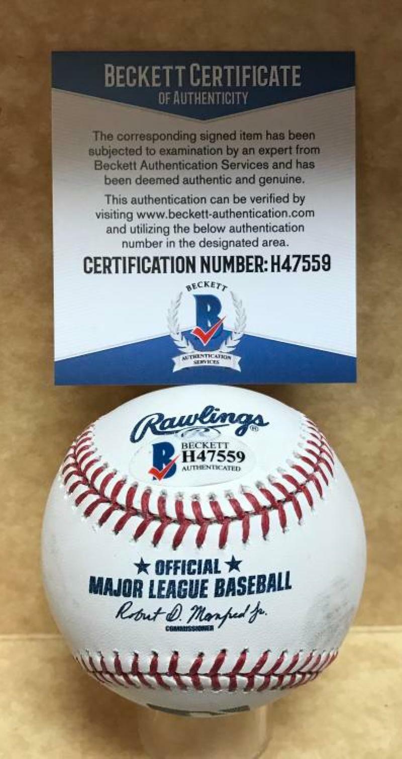 WILSON RAMOS NEW YORK METS SIGNED M.L. BASEBALL BECKETT H47559