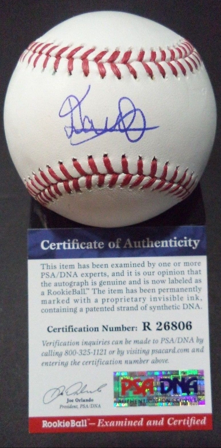 DANIEL CARBONELL GIANTS SIGNED M.L. BASEBALL "ROOKIE GRAPH"  PSA/DNA COA #R26806