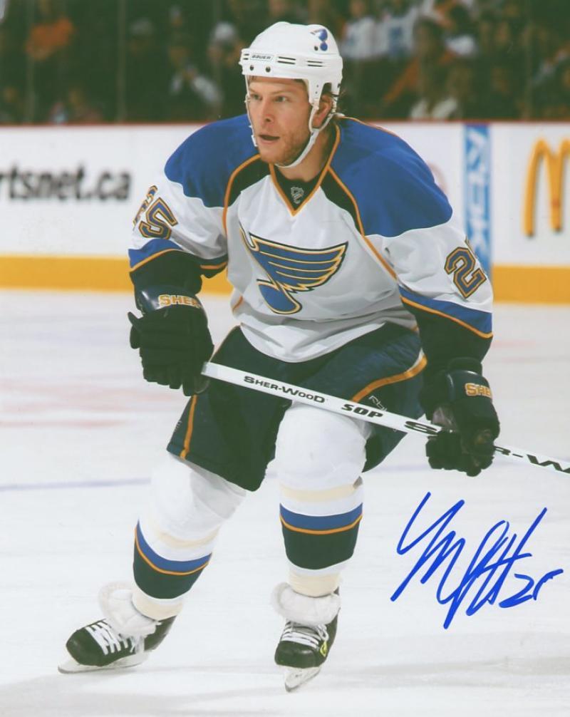 YAN STASTNY ST. LOUIS BLUES SIGNED AUTOGRAPHED #25 8X10 PHOTO W/COA