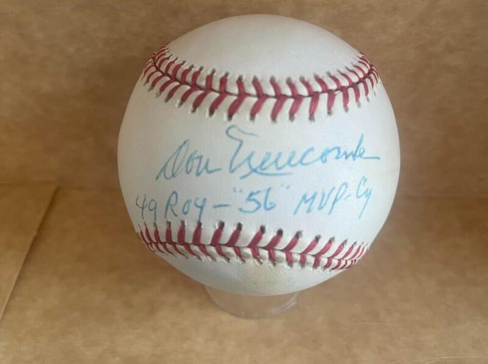DON NEWCOMBE 49 ROY-56 MVP CY SIGNED AUTO N.L. BASEBALL BECKETT AUTH