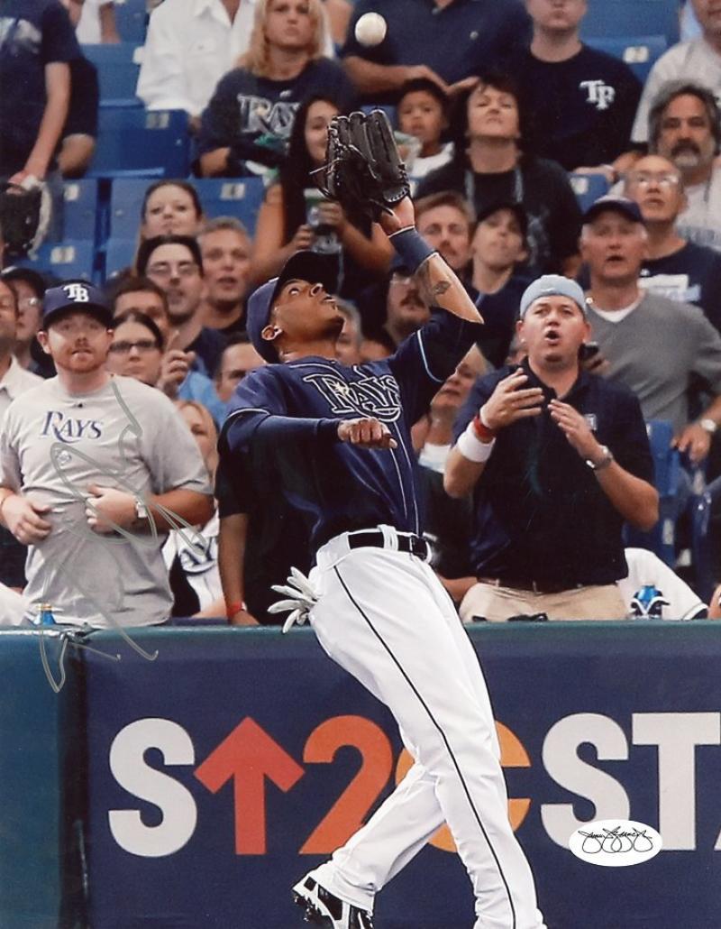 DESMOND JENNING TAMPA BAY RAYS SIGNED AUTOGRAPHED 8X10 PHOTO JSA SOA 