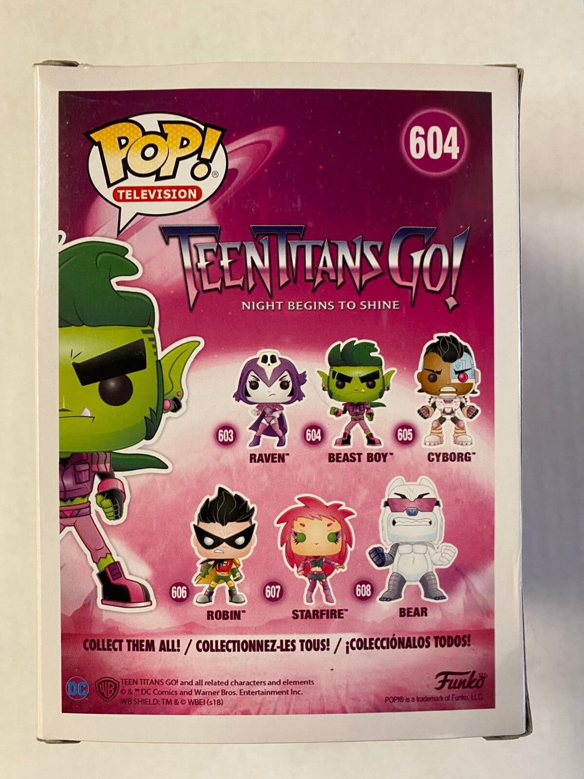 FUNKO POP #604 TEEN TIANS GO! BEAST BOY GREG CIPES SIGNED FIGURE W/ORIGINAL BOX