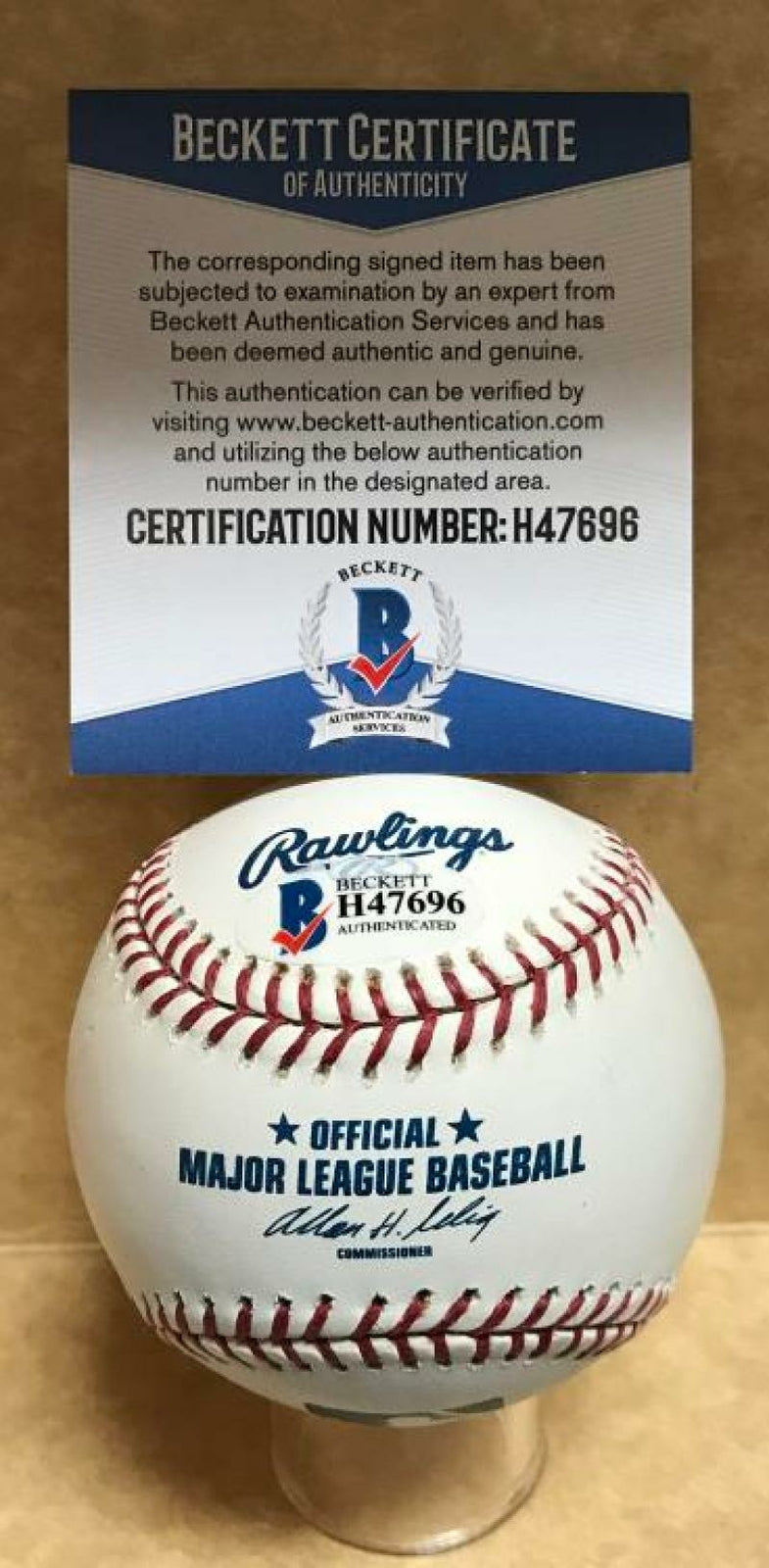 BOB KNEPPER SAN FRANCISCO GIANTS SIGNED AUTO M.L. BASEBALL BECKETT H47696
