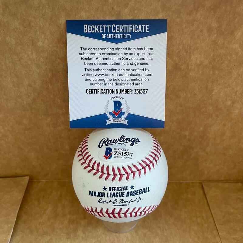 PHIL NEVIN 1992 @1 DRAFT PICK SIGNED AUTO M.L. BASEBALL BECKETT Z51537