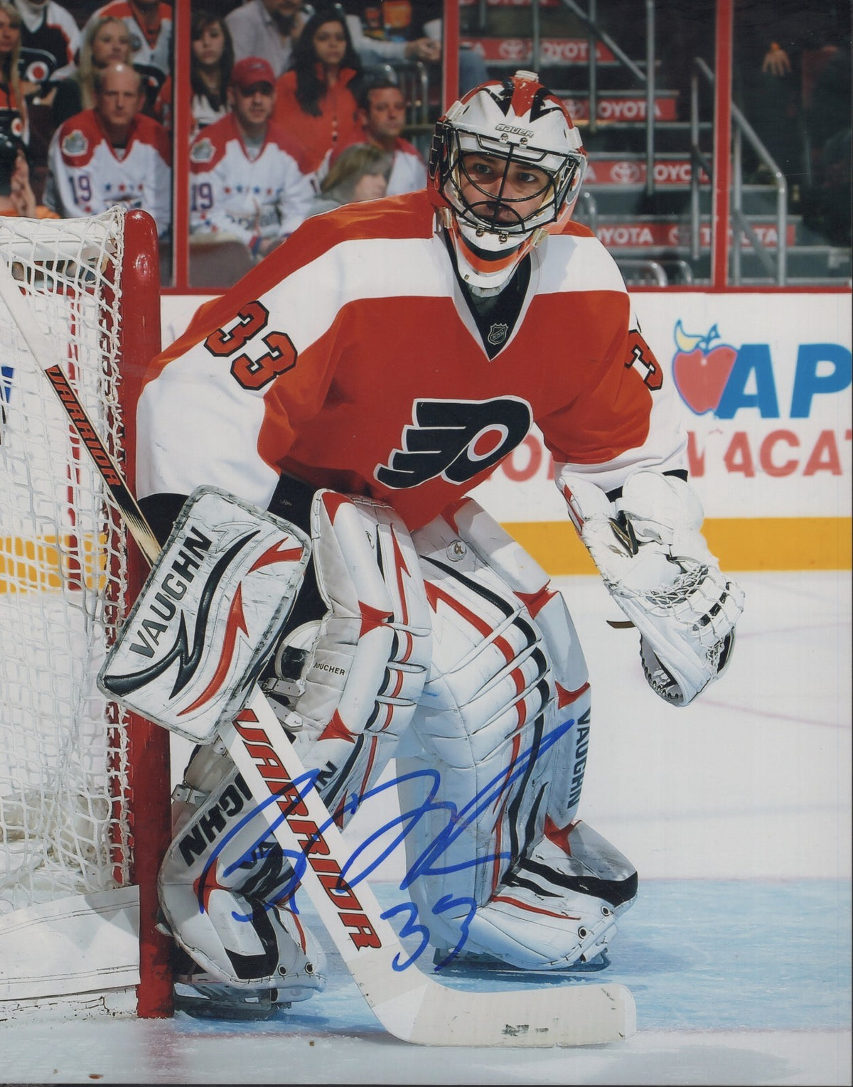 BRIAN BOUCHER PHILADELPHIA FLYERS TNT SIGNED AUTOGRAPHED 8X10 PHOTO W/ COA