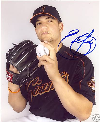 ERIK THREETS SAN FRANCISCO GIANTS SIGNED 8X10 PHOTO