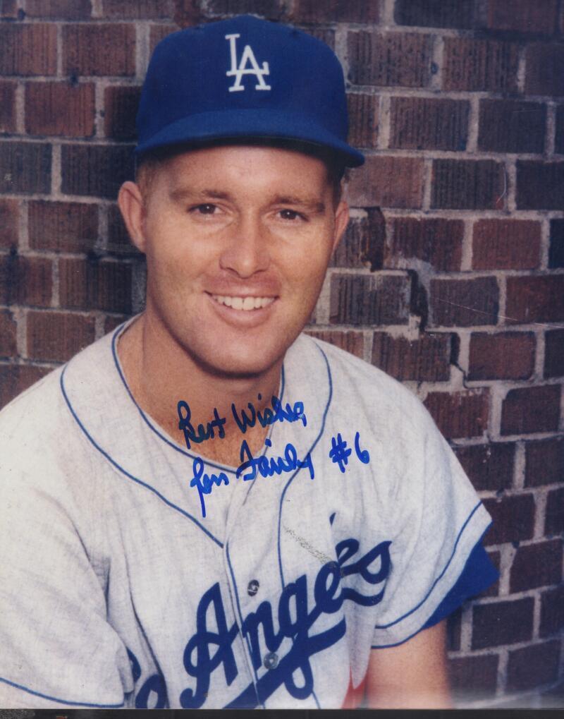 RON FAIRLY #6 DODGERS SIGNED AUTOGRAPHED 8X10 PHOTO W/ COA