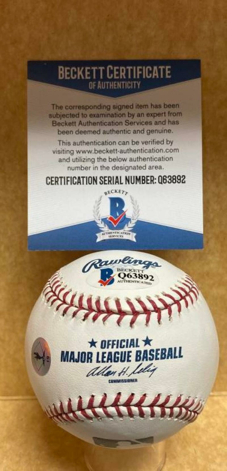 JIM BUNNING HOF 96 DETROIT TIGERS SIGNED AUTO M.L. BASEBALL BECKETT Q63892