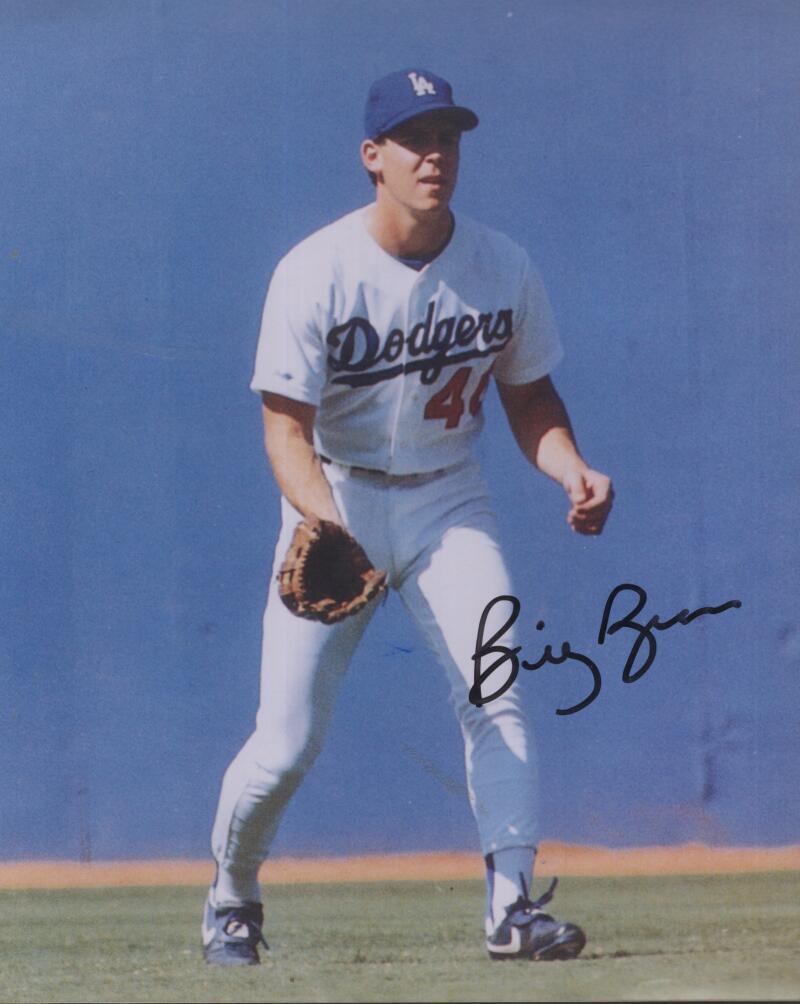 BILLY BEAN DODGERS SIGNED AUTOGRAPHED 8X10 PHOTO W/ COA 