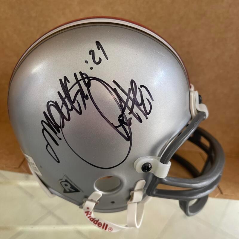 CHRIS SANDERS BUCKEYES  SIGNED AUTHENTIC MINI HELMET W/COA