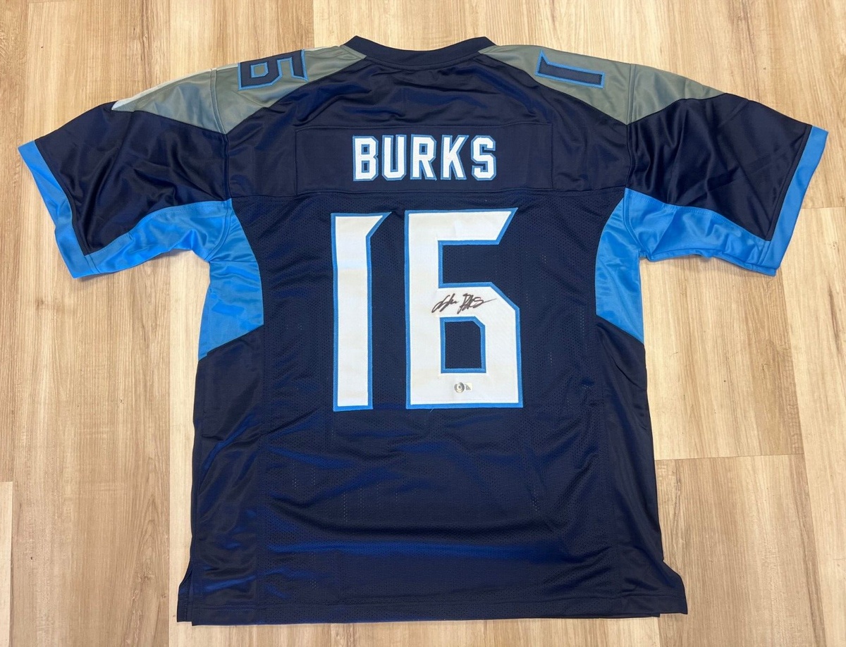 TREYLON BURKS TENNESSEE TITANS SIGNED AUTOGRAPHED CUSTOM JERSEY SIZE XL BECKETT