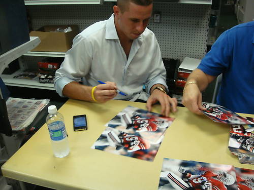 BRIAN HARTLINE MIAMI DOLPHINS   SIGNED 8X10 PHOTO