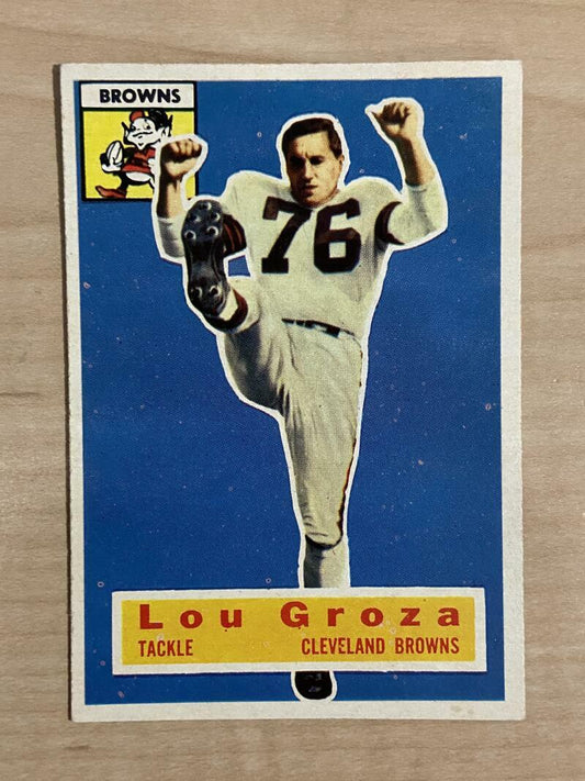 1956 TOPPS LOU GROZA CLEVELAND BROWNS #9 HOF EX-MT