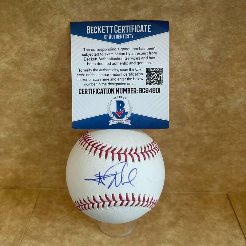 ALEC MILLS CHICAGO CUBS SIGNED AUTOGRAPHED M.L. BASEBALL  BAS BC94601