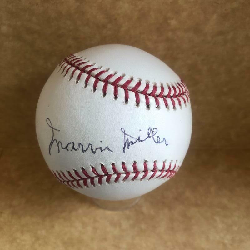 MARVIN MILLER NEW HOFER LABOR LEADER SIGNED AUTO M.L. BASEBALL JSA F92703