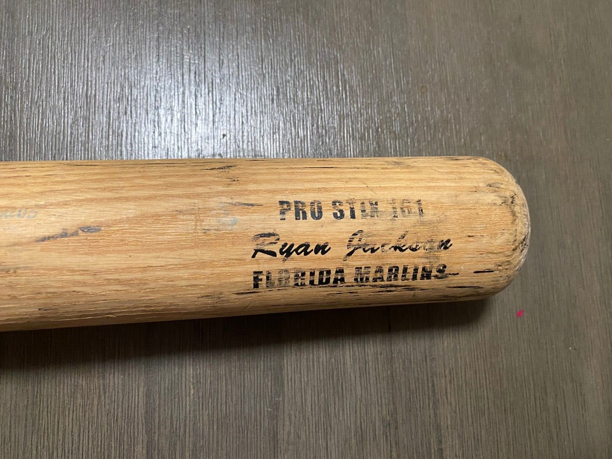 RYAN JACKSON FLORIDA MARLINS GAME USED STIX BASEBALL BAT RARE L@@K