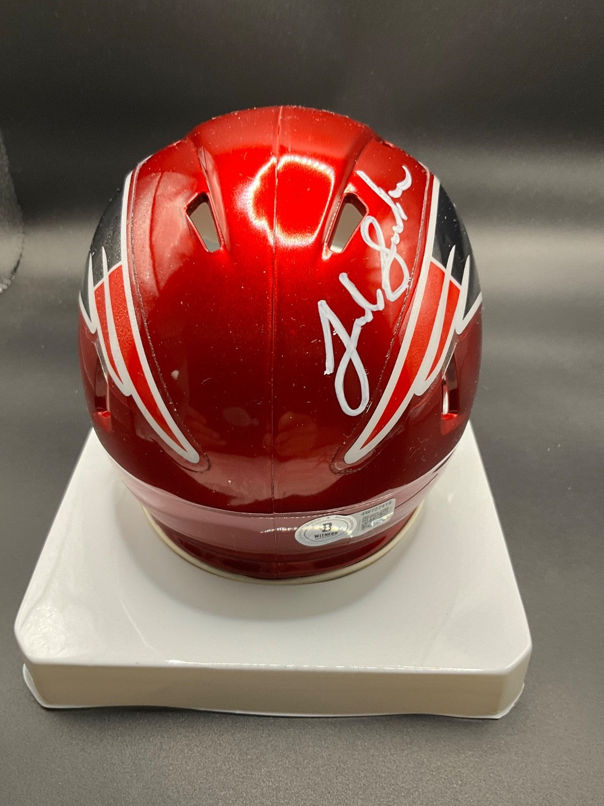 Josh Gordon Signed New England Patriots Flash Alternate Mini Helmet Beckett Auto
