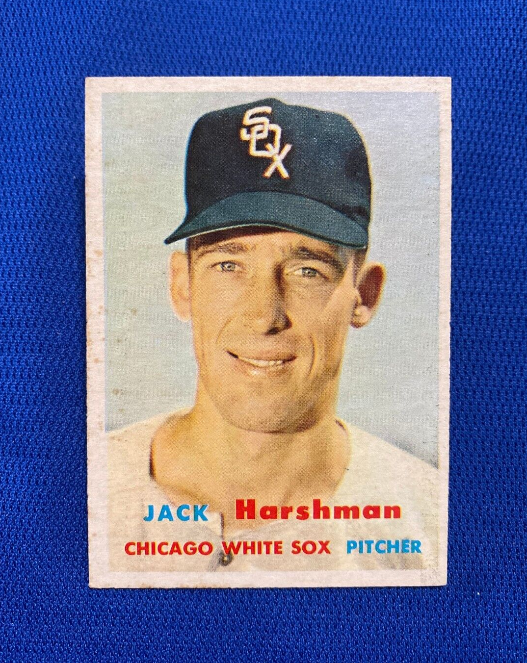 1957 TOPPS JACK HARSHMAN CHICAGO WHITE SOX #152 CARD VINTAGE SET-BREAK