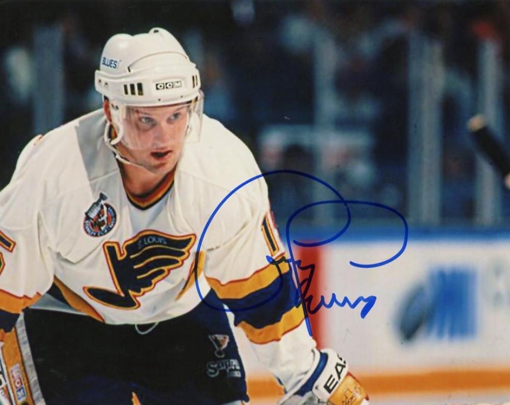 CRAIG JANNEY ST. LOUIS BLUES SIGNED AUTOGRAPHED ACTION 8X10 PHOTO W/COA