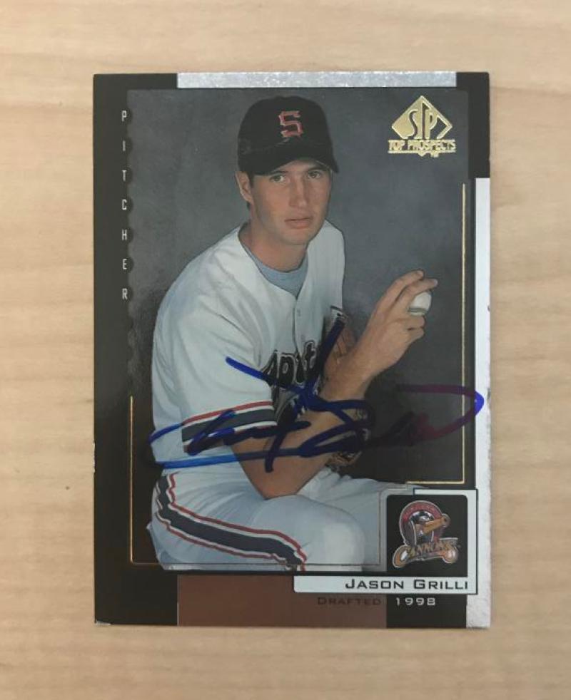 JASON GRILLI CALGARY CANNONS SIGNED AUTOGRAPHED 2000 UPPER DECK CARD #75 W/COA