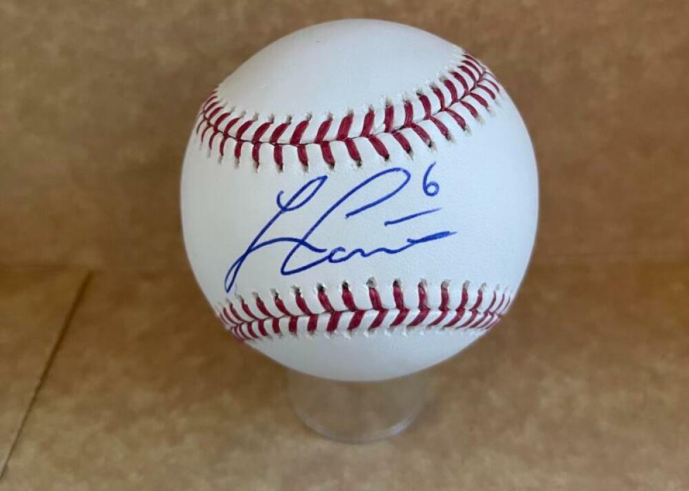 LORENZO CAIN MILWAUKEE BREWERS SIGNED AUTO M.L. BASEBALL BAS BB25621