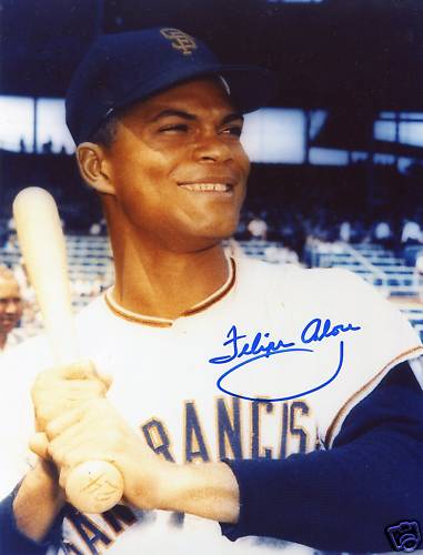 FELIPE ALOU SAN FRANCISCO GIANTS SIGNED 8X10 W/COA