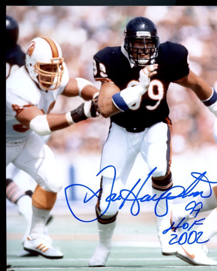 DAN HAMPTON CHICAGO BEARS HOF 2002   SIGNED AUTO 8X10