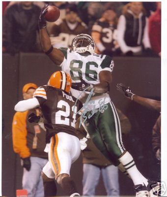 CHRIS BAKER NEW YORK JETS SIGNED 8X10 PHOTO W/COA