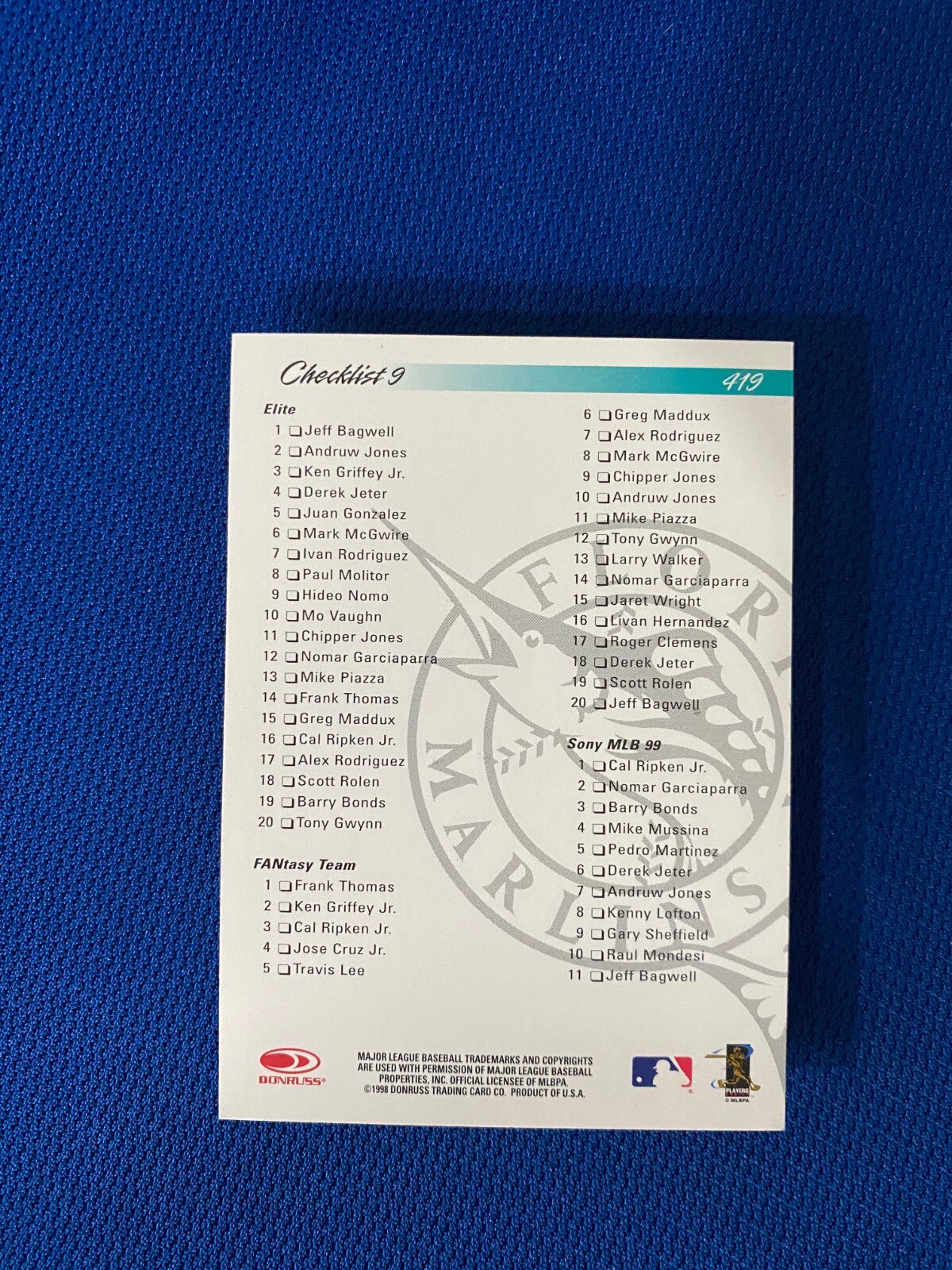 1998 DONRUSS LIVAN HERNANDEZ FL MARLINS AUTOGRAPHED SIGNED CARD #75 W/COA *