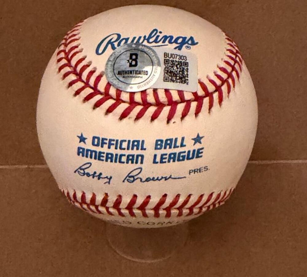ROGER CLEMENS YANKEES/RED SOX  SIGNED AUTOGRAPHED A.L. BASEBALL BECKETT AUTH