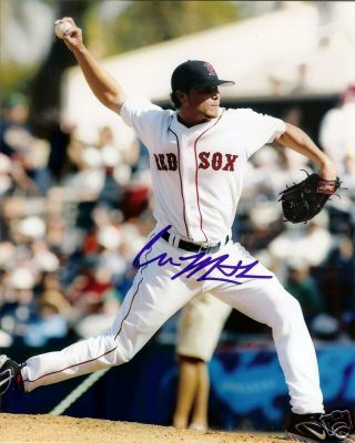 CLA MEREDITH   BOSTON RED SOX   SIGNED 8X10 PHOTO
