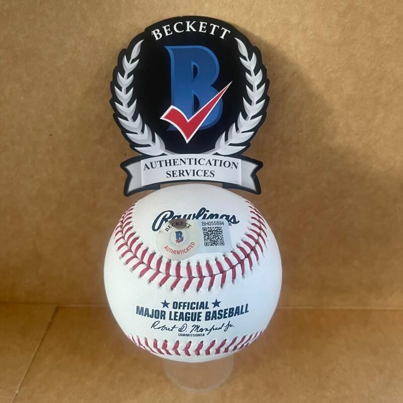 TERRY LEACH 91 WS CHAMPS TWINS SIGNED AUTO M.L. BASEBALL BAS BH055894