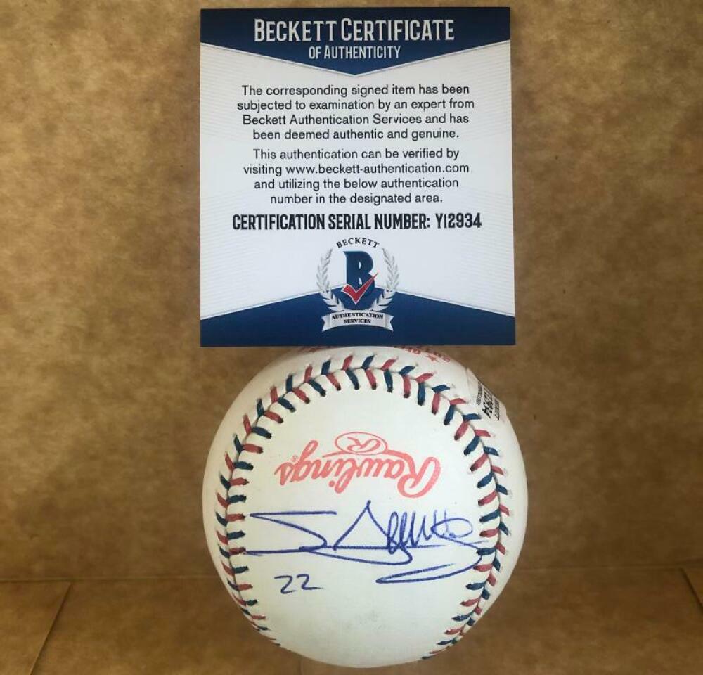 MIGUEL SANO MINNESOTA TWINS SIGNED 2017 ALL STAR GAME BASEBALL BECKETT Y12934