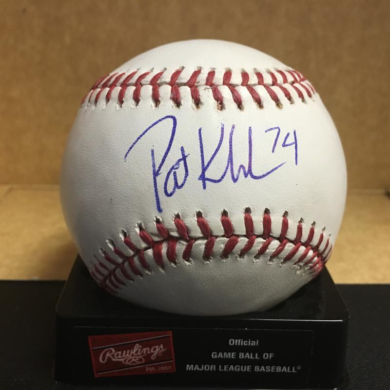 PATRICK KIVLEHAN TEXAS RANGERS M.L. SIGNED BASEBALL W/COA
