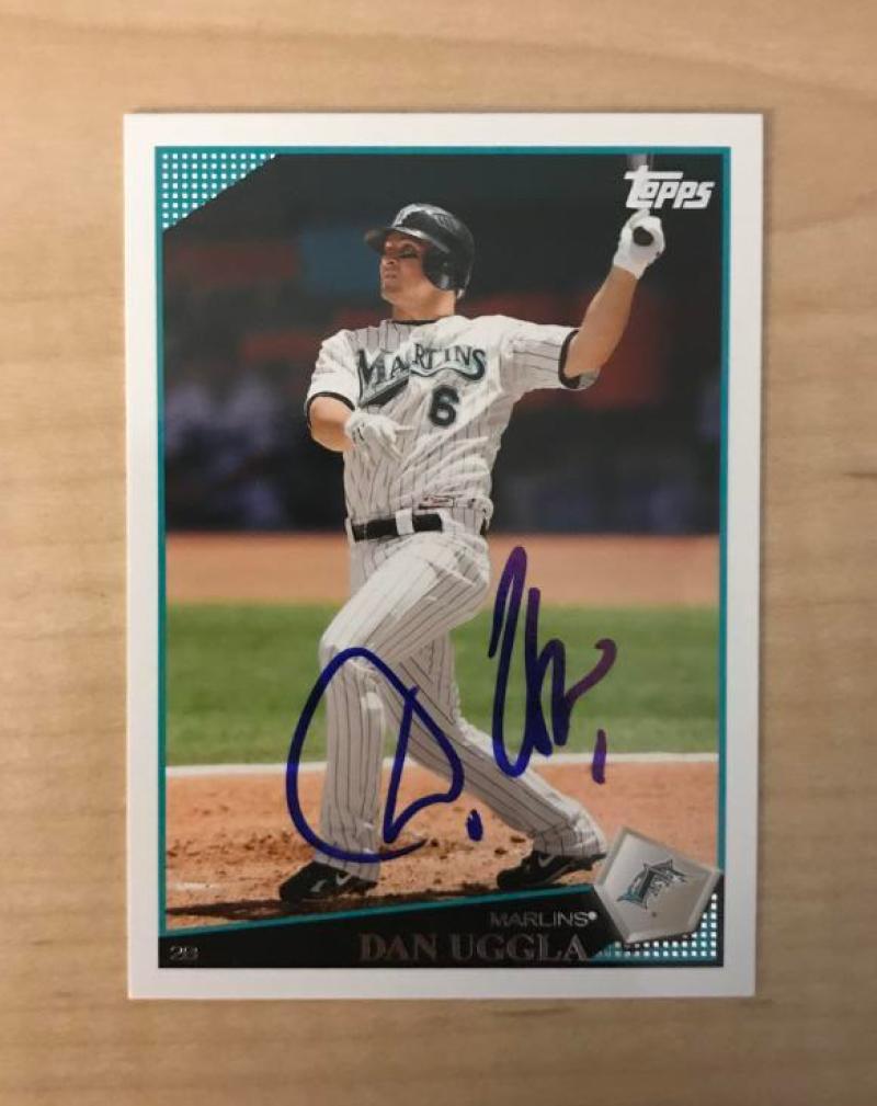 DAN UGGLA FLORIDA MARLINS SIGNED AUTOGRAPHED 2009 TOPPS CARD #10 W/COA