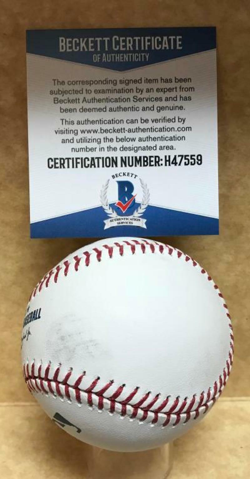 WILSON RAMOS NEW YORK METS SIGNED M.L. BASEBALL BECKETT H47559
