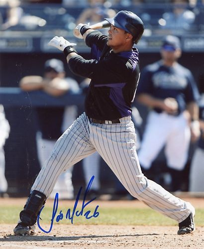 JOSE  MORALES   COLORADO  ROCKIES    SIGNED 8X10 PHOTO