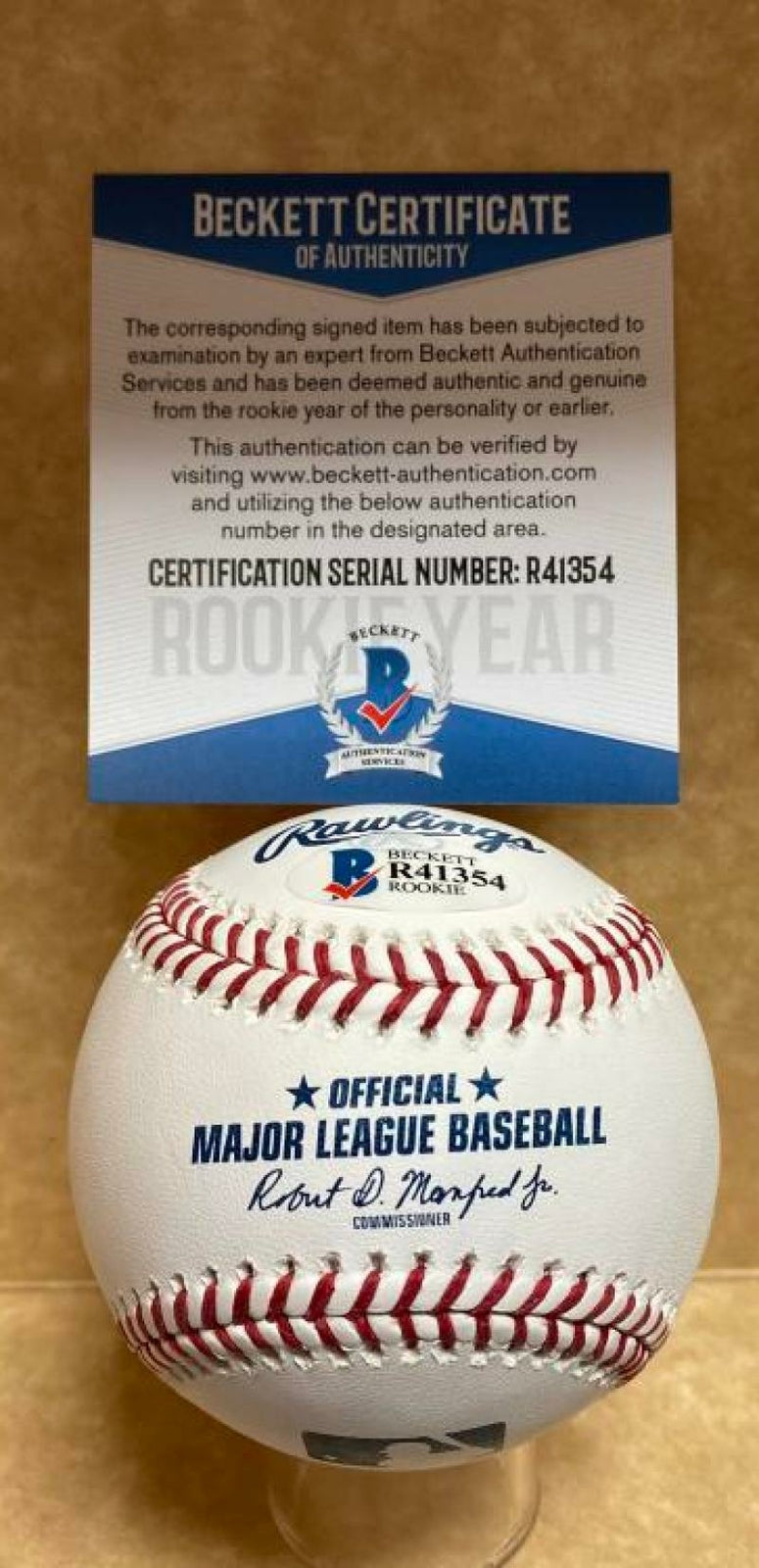 JAMESON HANNAH CINCINNATI REDS ROOKIE YEAR SIGNED M.L. BASEBALL BECKETT R41354