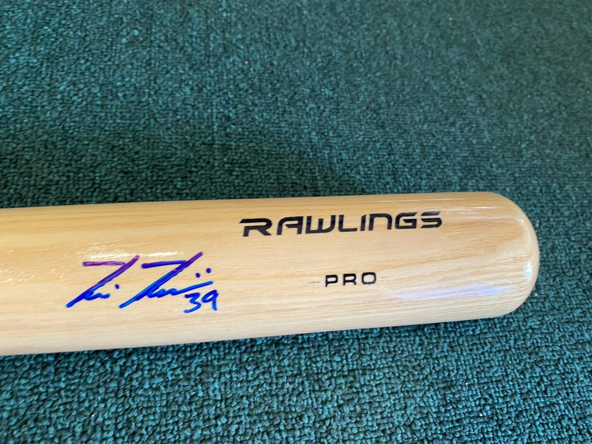 KEVIN KIERMAIER RAYS/DODGERS SIGNED AUTOGRAPHED RAWLINGS PRO BAT JSA AUTH