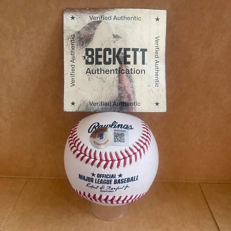 JACOB BERRY MARLINS SIGNED AUTO M.L. BASEBALL BECKETT AUTH