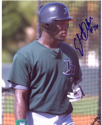 ELIJAH DUKES TAMPA BAY DEVIL RAYS SIGNED 8X10 PHOTO