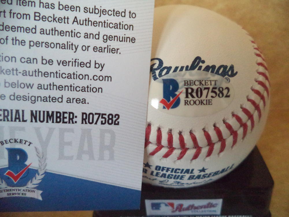 STARLING HEREDIA LA DODGERS ROOKIE YEAR SIGNED AUTO ML BASEBALL BECKETT R07582