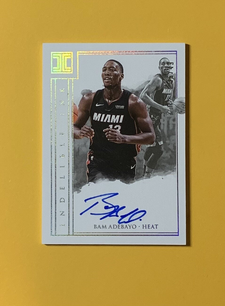 2017-18 PANINI IMPECCABLE BAM ADEBAYO INDELIBLE INK AUTO /49 #II-BAM HEAT 