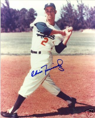 CHICO FERNANDEZ (BROOKLYN) DODGERS SIGNED 8X10 PHOTO